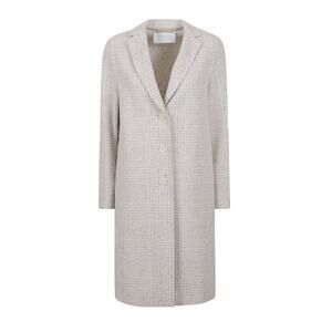 NWT Harris Wharf London Grey Wool Silk Blend Button Up Coat Womens 36 / US 2